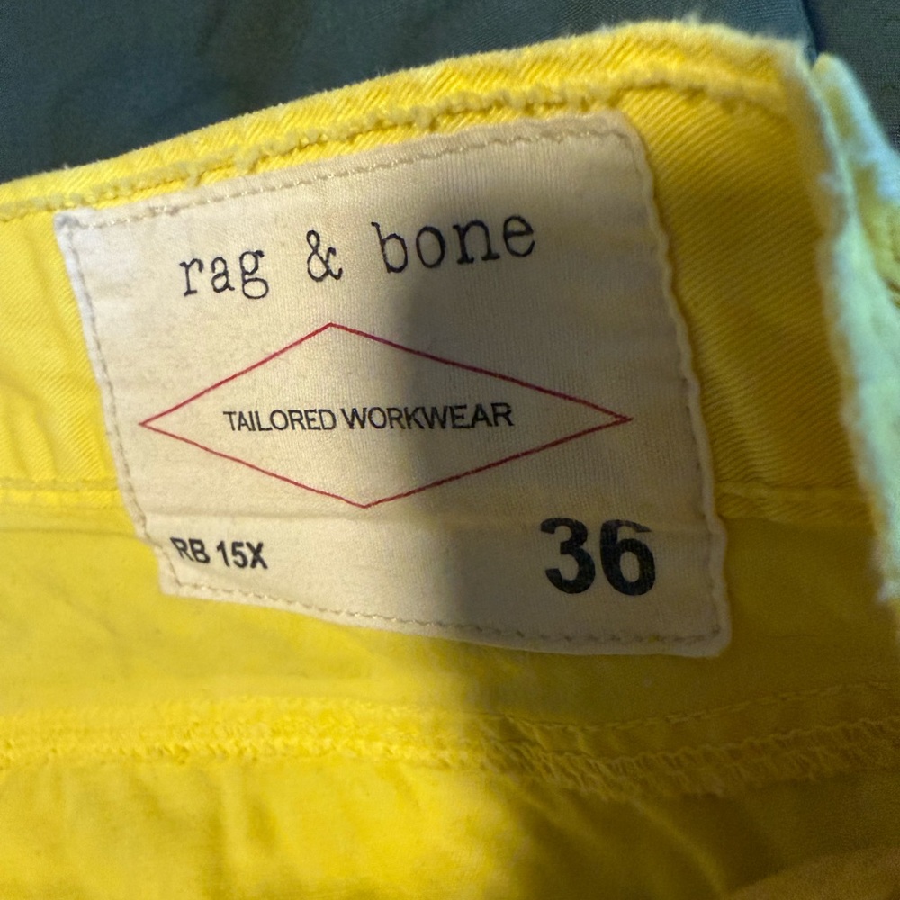 Rag & Bone Yellow trousers/pants